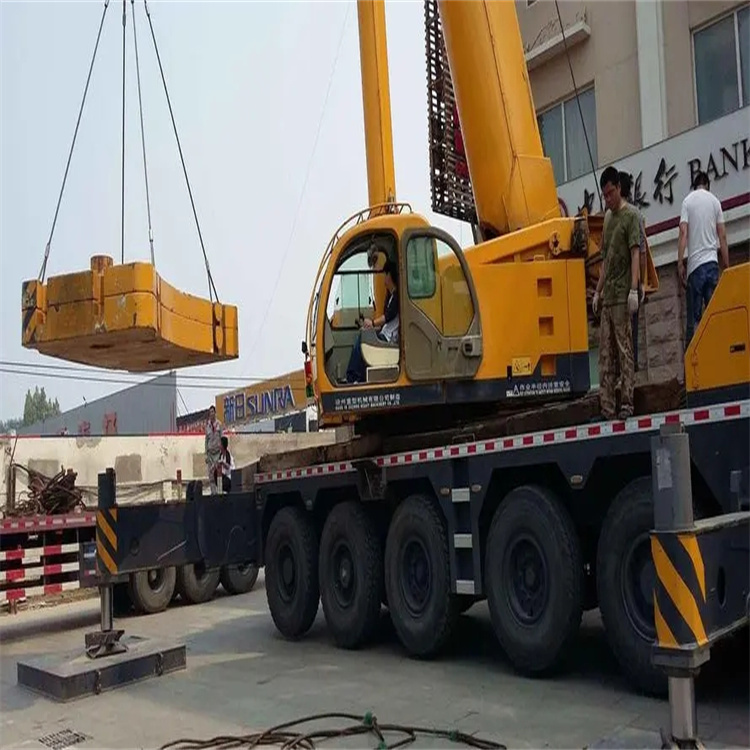 德城当地吊车出租|机器吊装|75吨|工厂搬迁服务